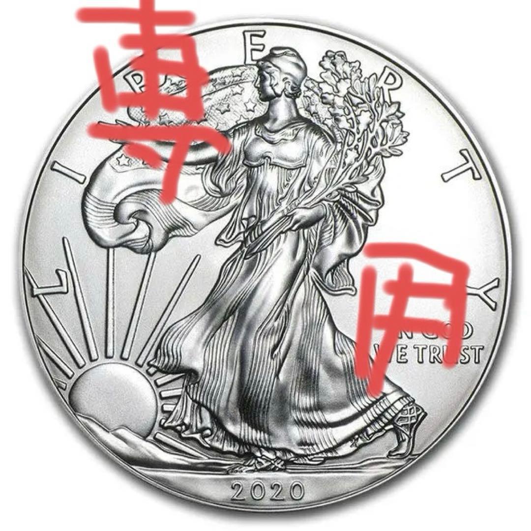 2020 アメリカイーグル銀貨1オンス(41mmクリアーケース付き) 新品未使用