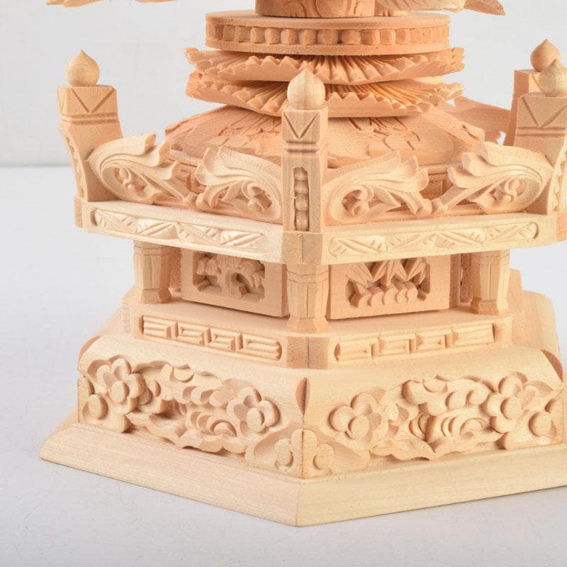 仏教美術　桧彫刻　大日如来坐像　仏像　華鬘台　C　8801