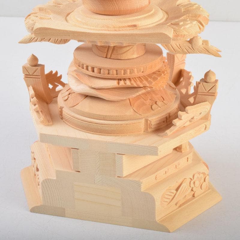 仏教美術　桧彫刻　大日如来坐像　仏像　華鬘台　C　8801