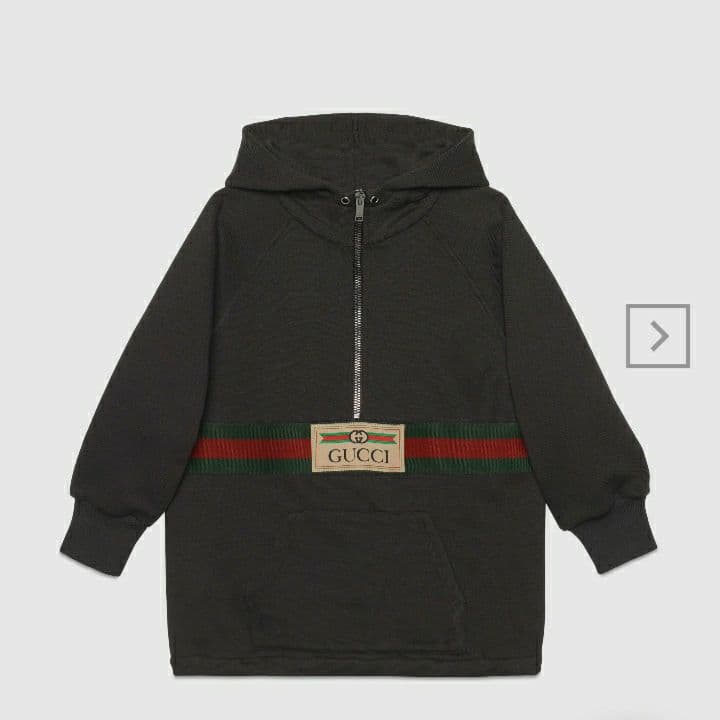新品*GUCCI グッチ ラベル付き コットン ジャケット パーカー  グレー