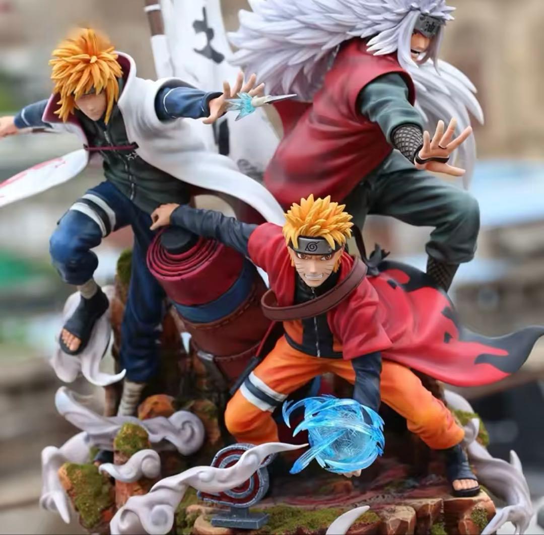 「激レア」NARUTO -ナルト- 師弟3人フィギュア（ナルト・自来也・ミナト）