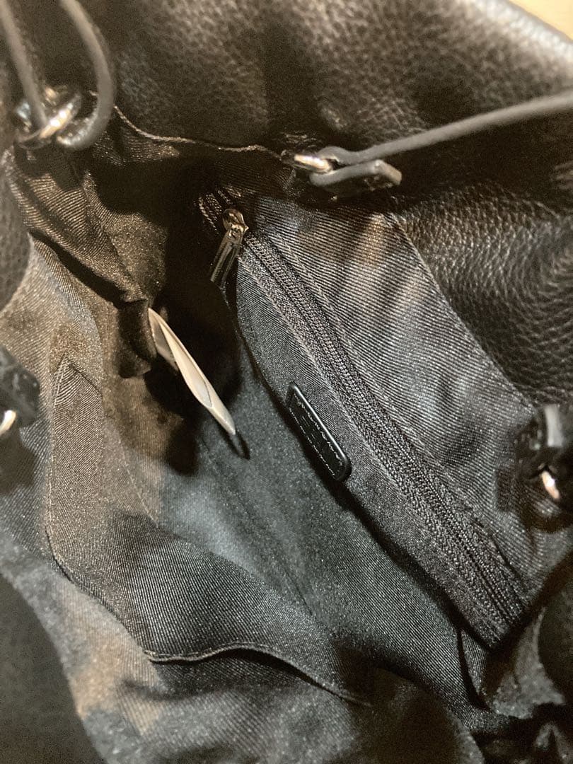 【美品】ear PAPILLONNER バックル巾着ショルダーバッグ　S 黒