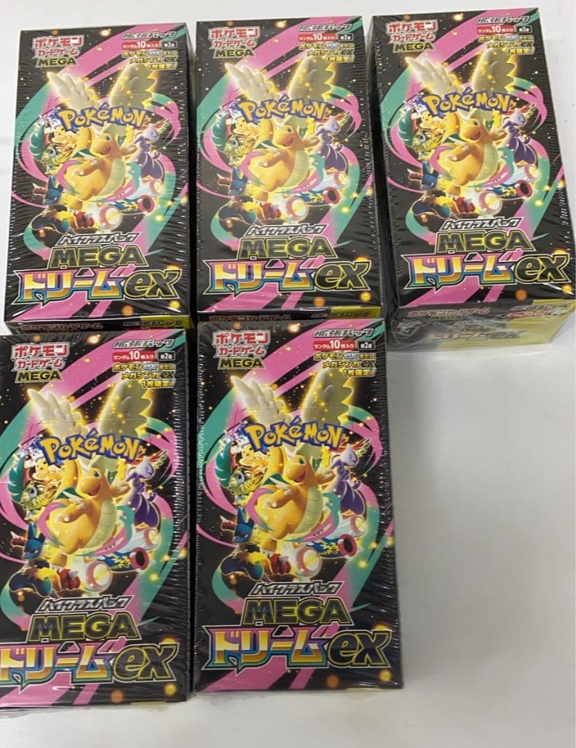 ラスト出品　シュリンク付き5BOXセットMEGA　　MEGAドリームEX　ポケカ