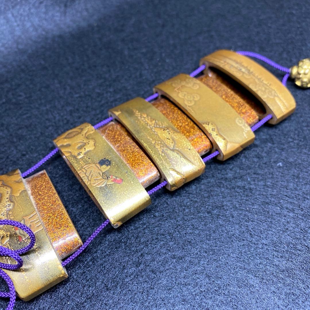 専用　芝山　鹿寿老　蒔絵印籠根付　50g 東Y7-0213☆2Fチヒエ