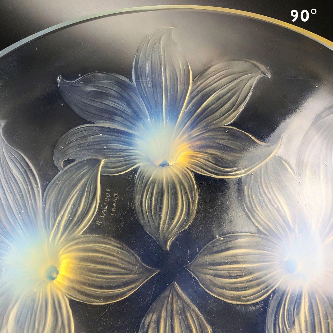 贅沢な時間を★ラリック LYS 百合 オパルセント 大鉢 ボウル 1924年頃