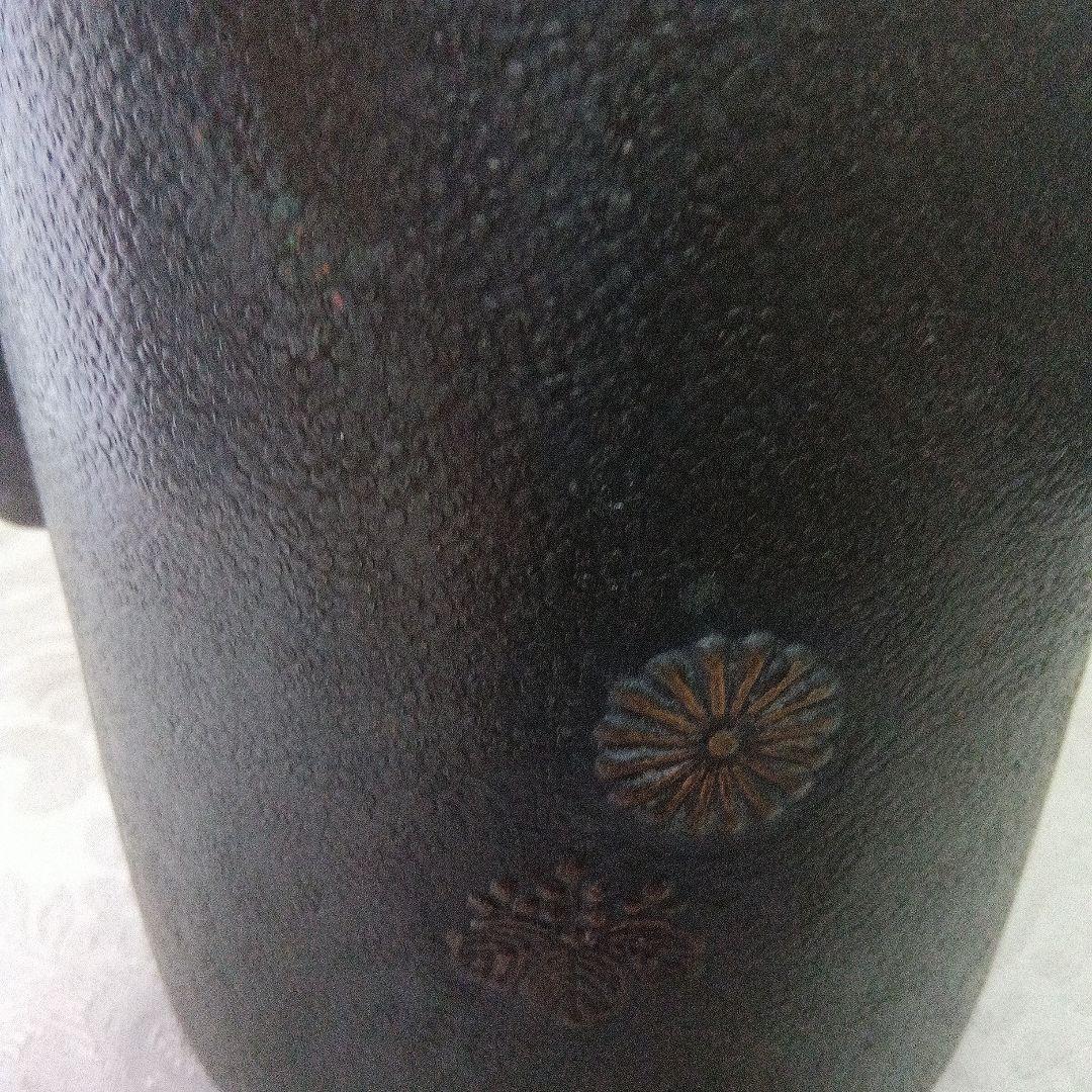 洗瓶　水次 　菊桐紋　茶道具　銅製