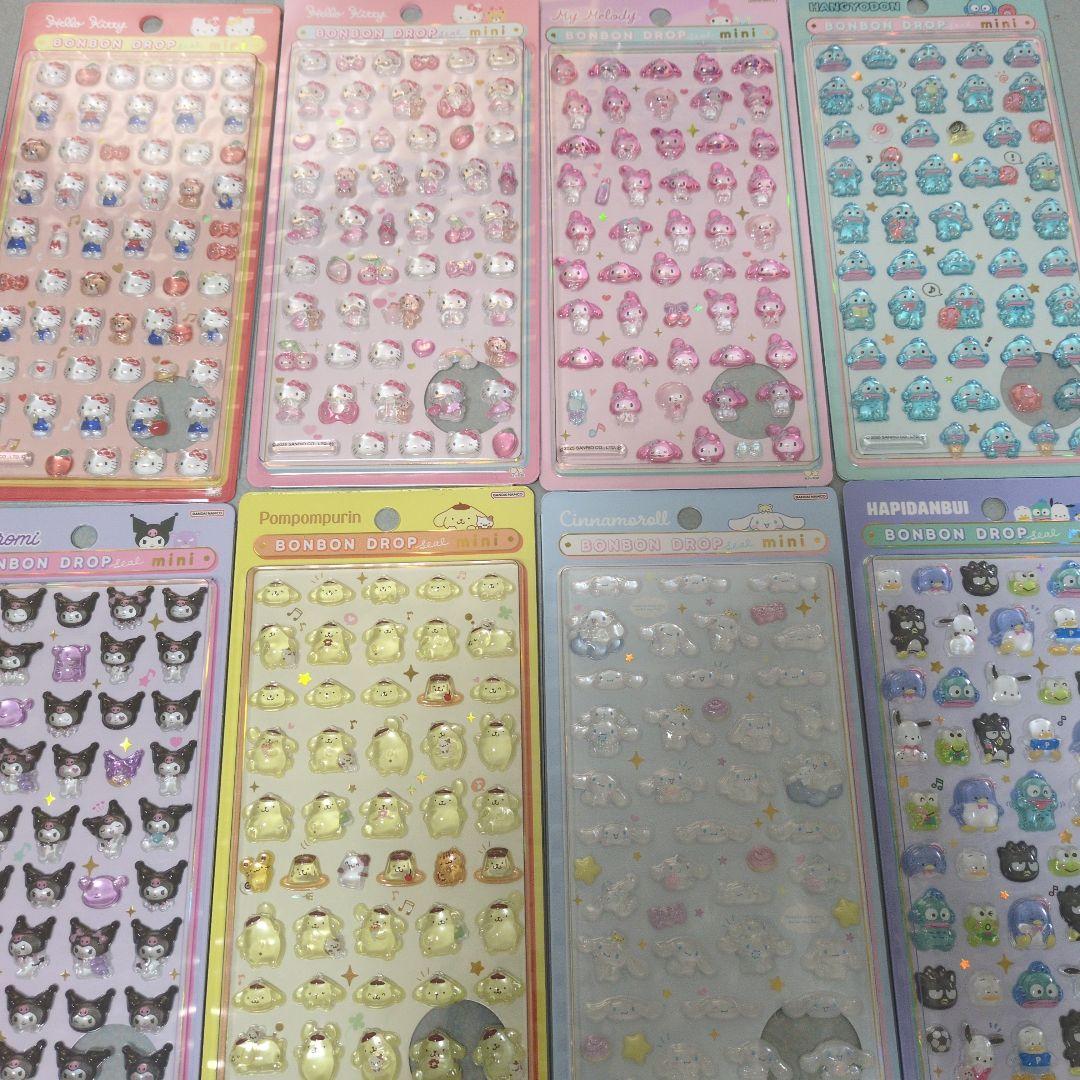 【正規品】サンリオ　ボンボンドロップシール　ミニ　8枚セット　コンビニ払い不可