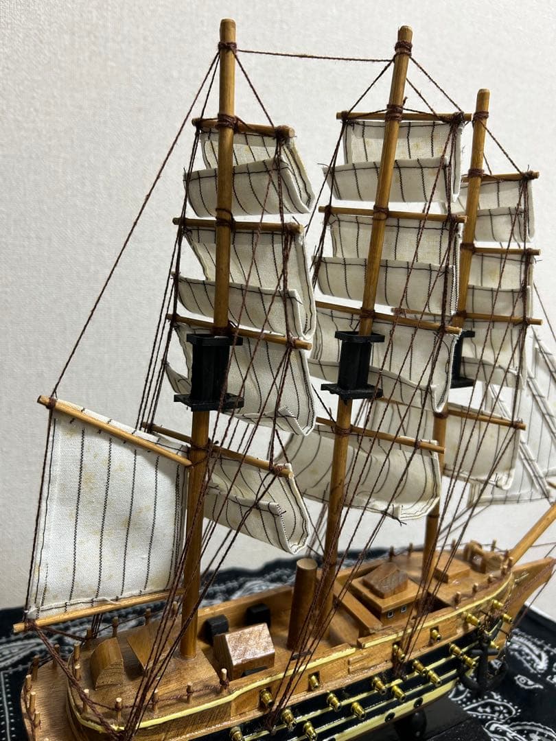 帆船模型 NAPOLEON 木製 置物 インテリア レトロ アンティーク