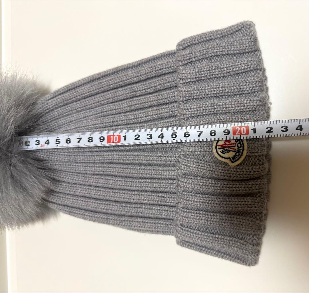 Moncler モンクレール レディース ニット帽 ニットキャップ グレー