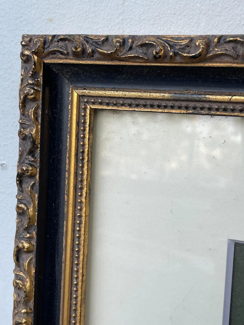 大型 額縁 フレーム アンティーク ゴールド マット付 高級 ヴィンテージ 美品
