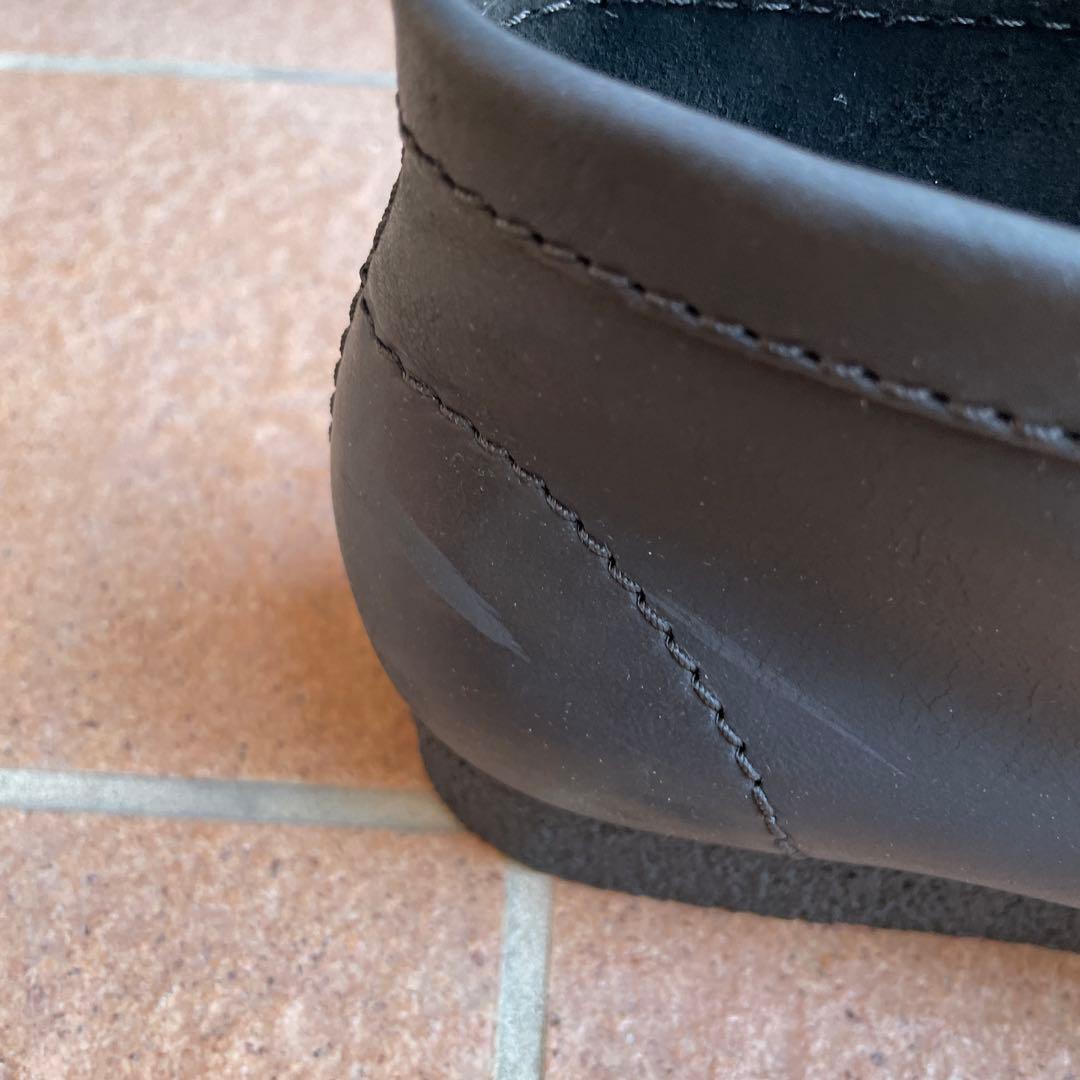 クラークス　ワラビー　モカシン　ブラックレザー