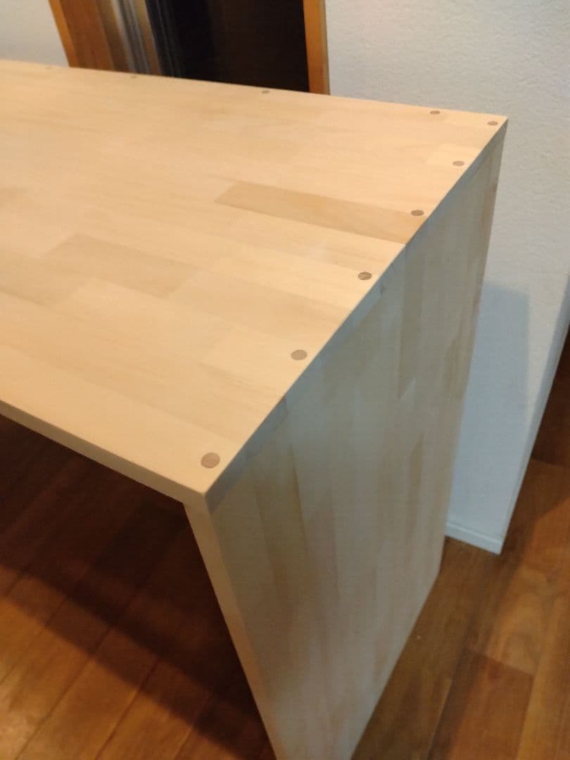 木製　ハンドメイド　オーダー　コの字　テーブル　カウンター　棚　シェルフ