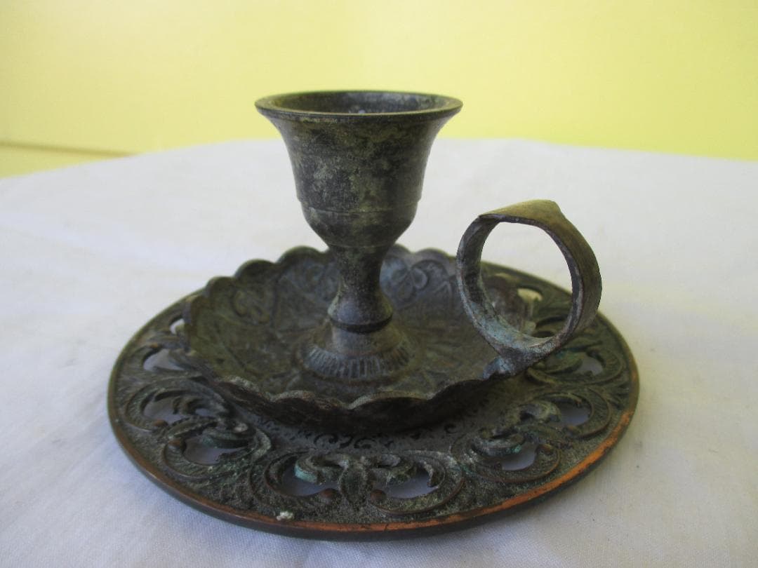 ★アンティーク　フランス　ブロカント　キャンドルホルダーセット　燭台