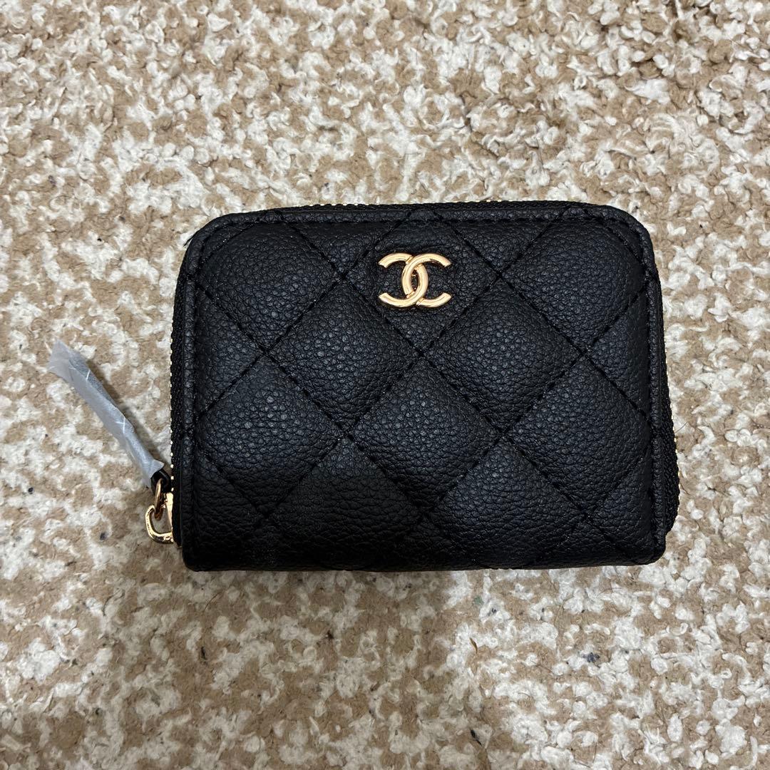 CHANEL ブラック ゴールド　レザー ケース、カードケース　ノベルティ