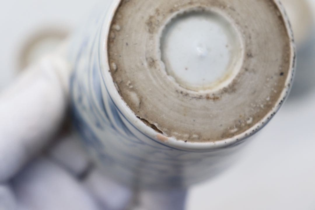 江戸　伊万里　染付　龍紋そばチョコ5点　湯呑み　送料込み1224