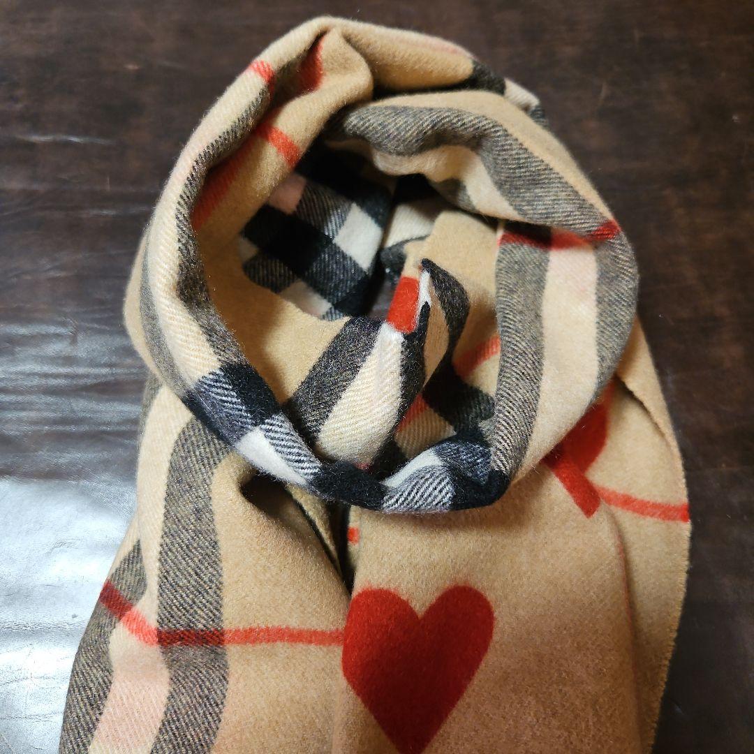 BURBERRY　バーバリー　限定リバーシブルハートマフラー