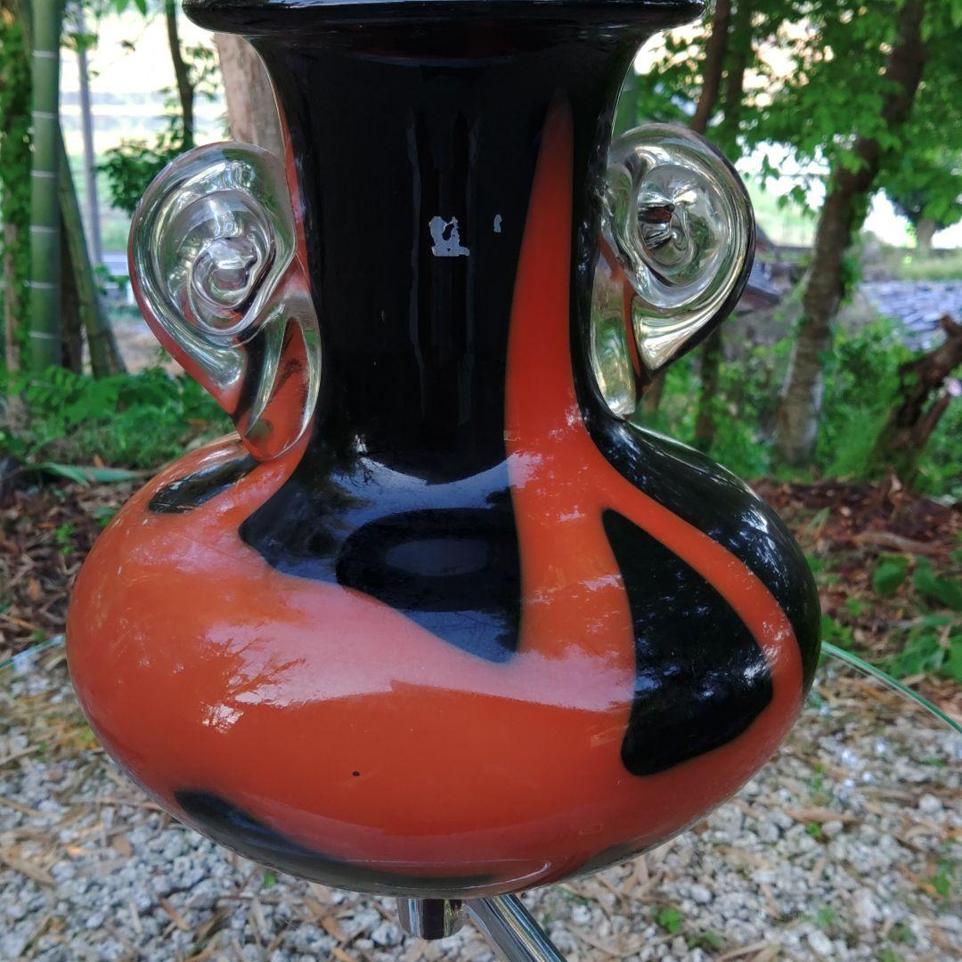 硝子花瓶　カメイガラス　工芸ガラス