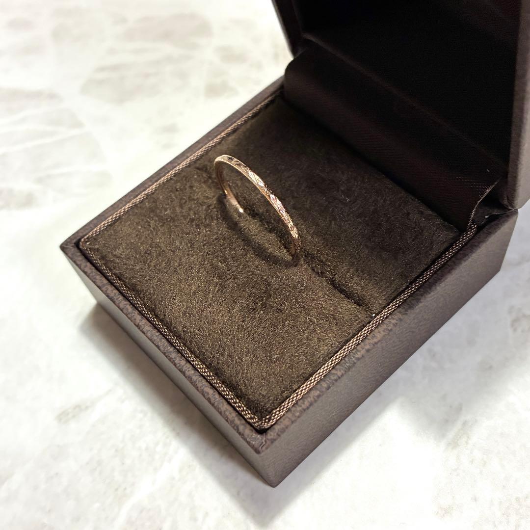 ※ねじっこ　ete エテ k10 クレールカットリング11号ピンクゴールド