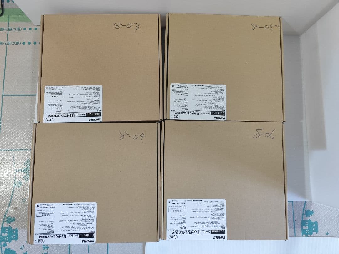 BUFFALO BS-POE-G2108M スイッチングハブ 4台セット