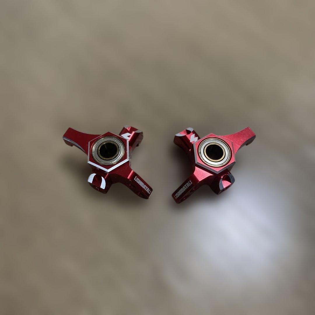 シバタ　ライトウェイトアルミナックル　Ver.Y レッド