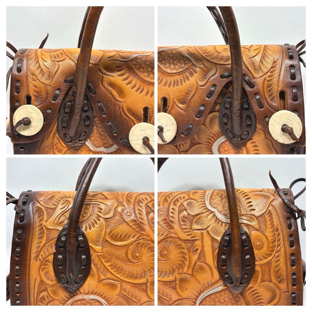 Carving tribes Maestra S ハンドバッグ ブラウン レザー