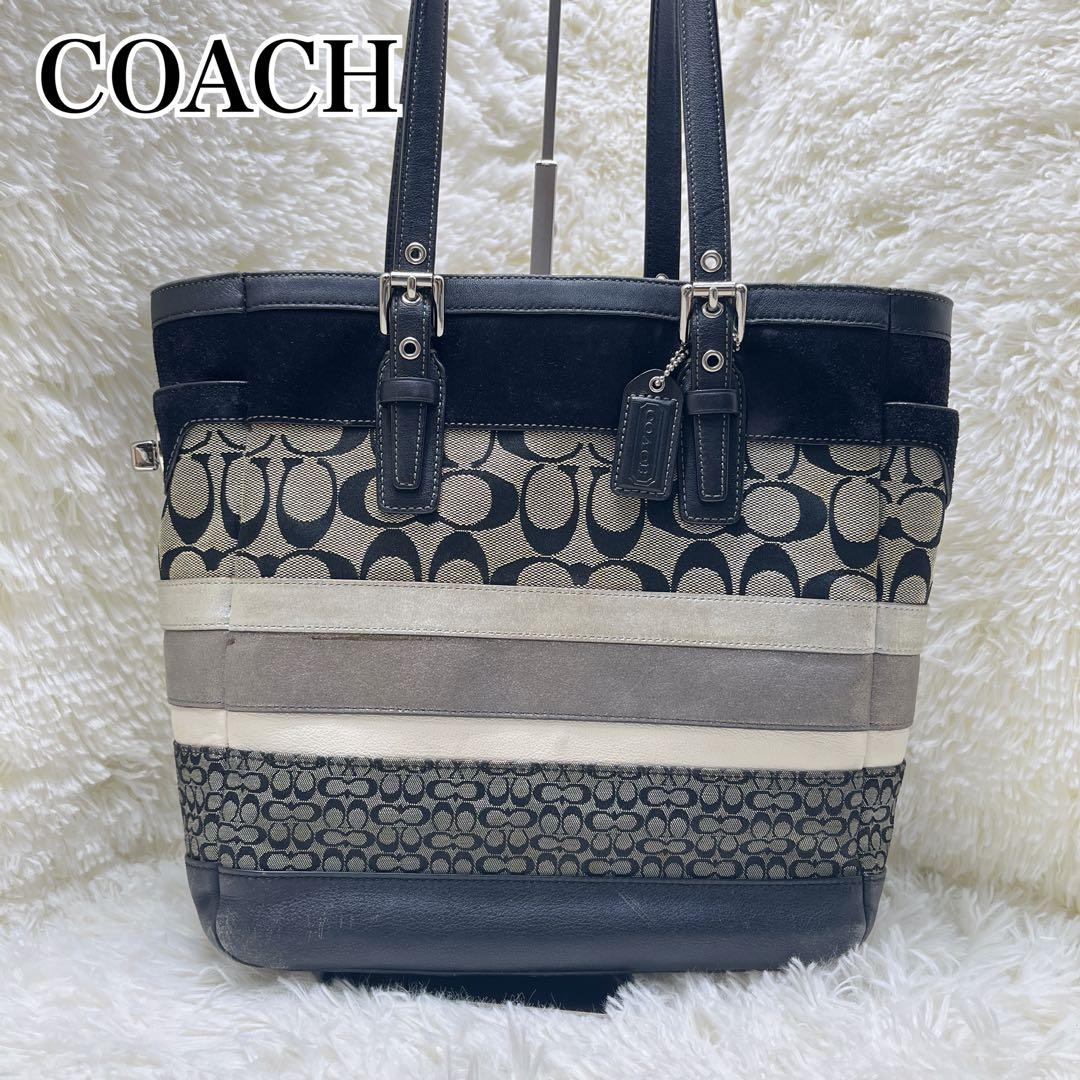 良品 COACH コーチ トートバッグ シグネチャー ブラウン 11529