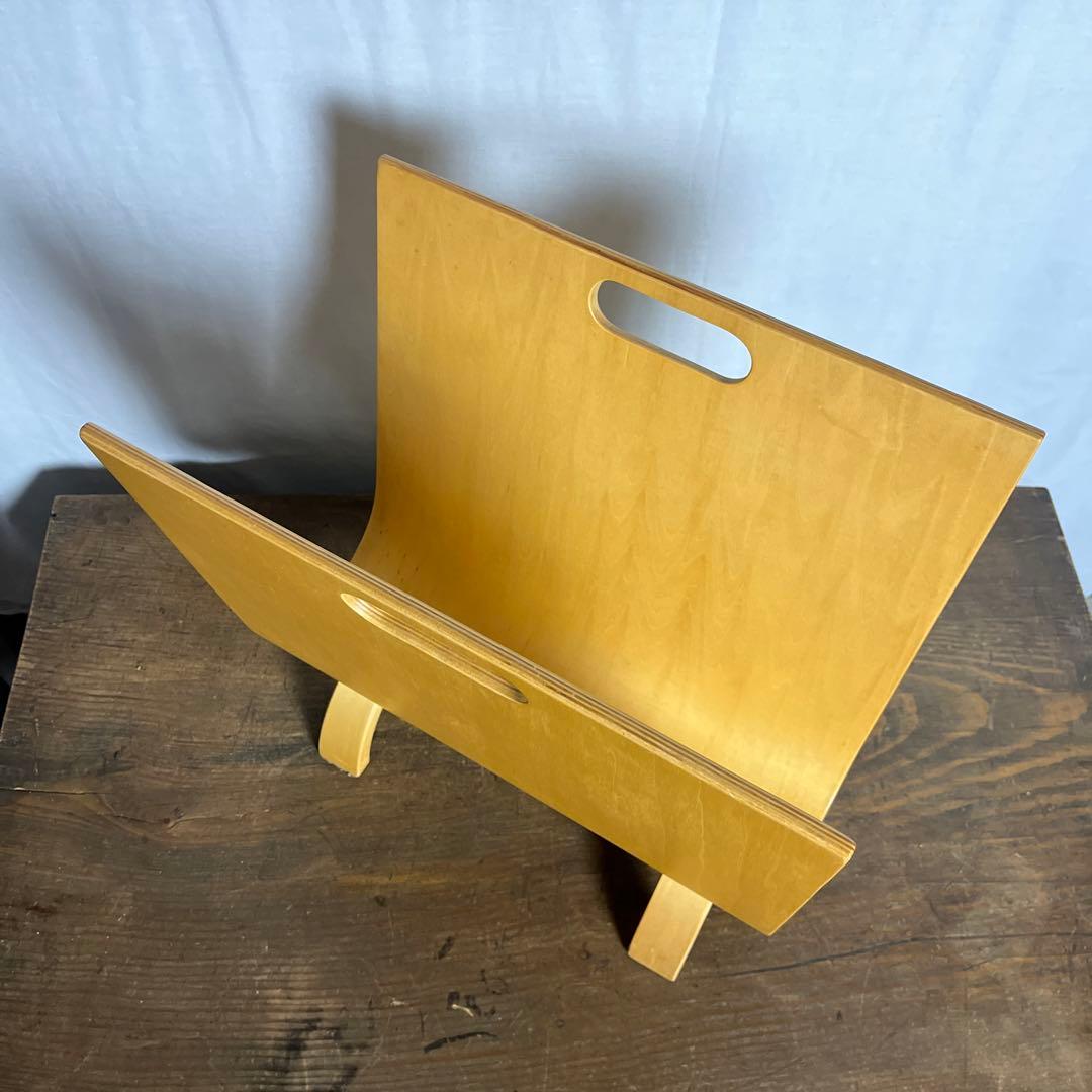 当時物ミッドセンチュリー◾️プライウッド 本立て マガジンラック レコードスタンド