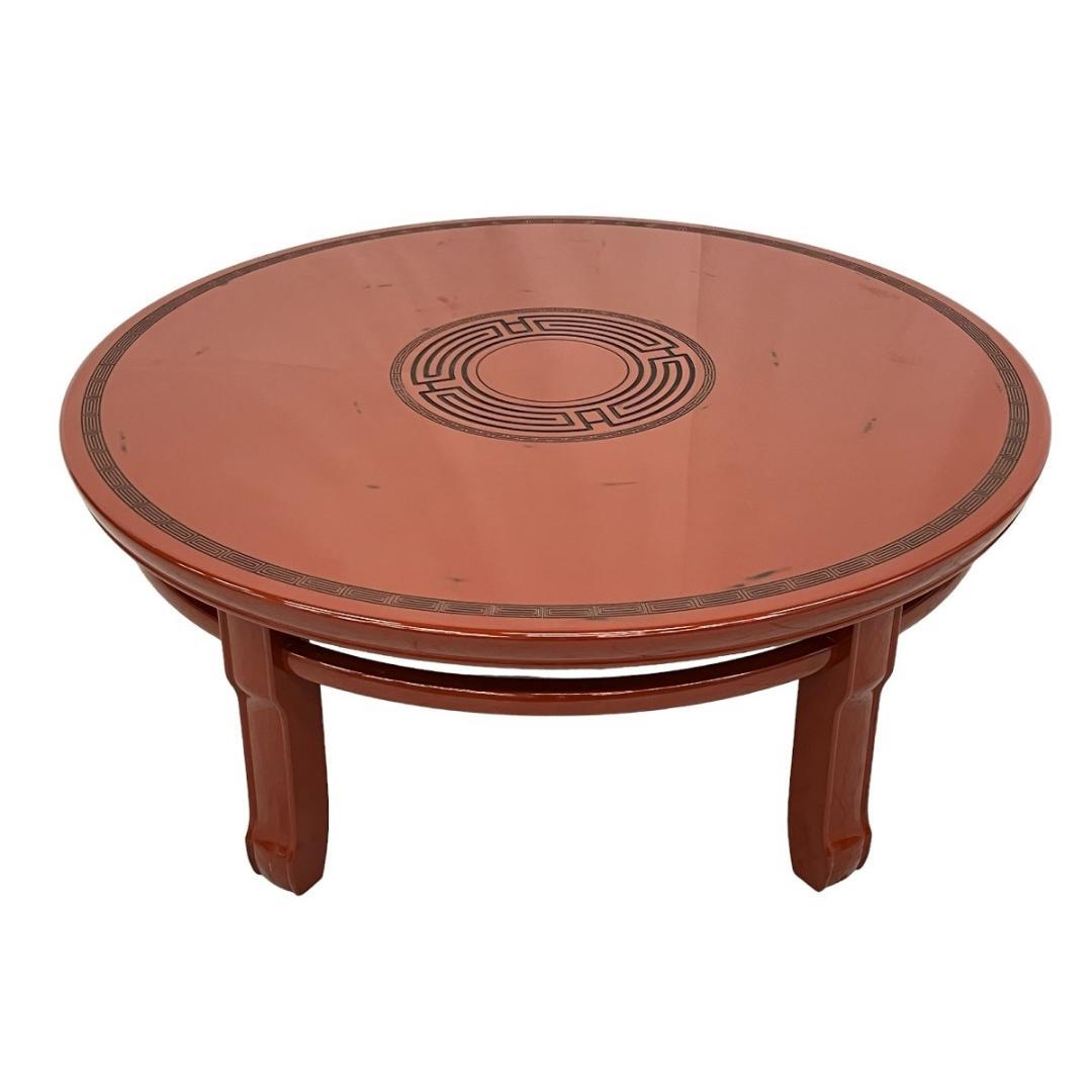 MORISHIGE漆塗り テーブルちゃぶ台年代物ヴィンテージもりしげ円形 中古