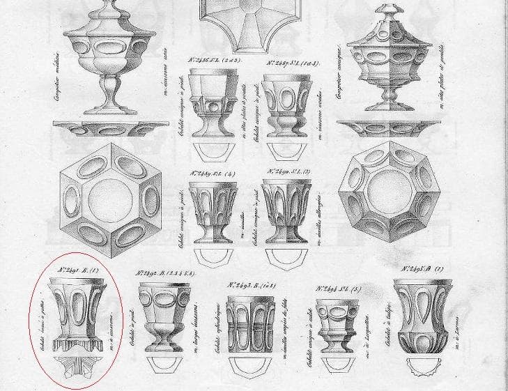 アンティークバカラ　1841年頃　「No2491」フラワーベース　No,1