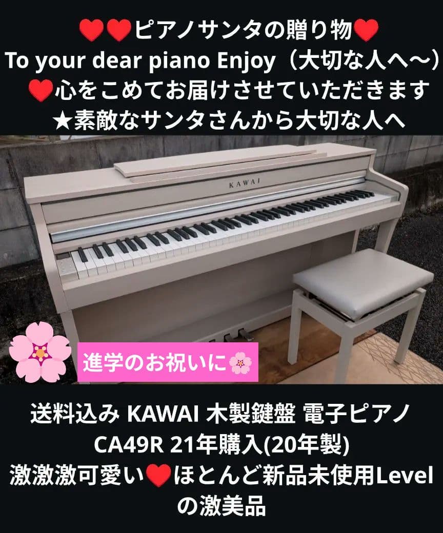 送料込み KAWAI 木製鍵盤 電子ピアノ CA49R 21年購入激激激可愛い♥