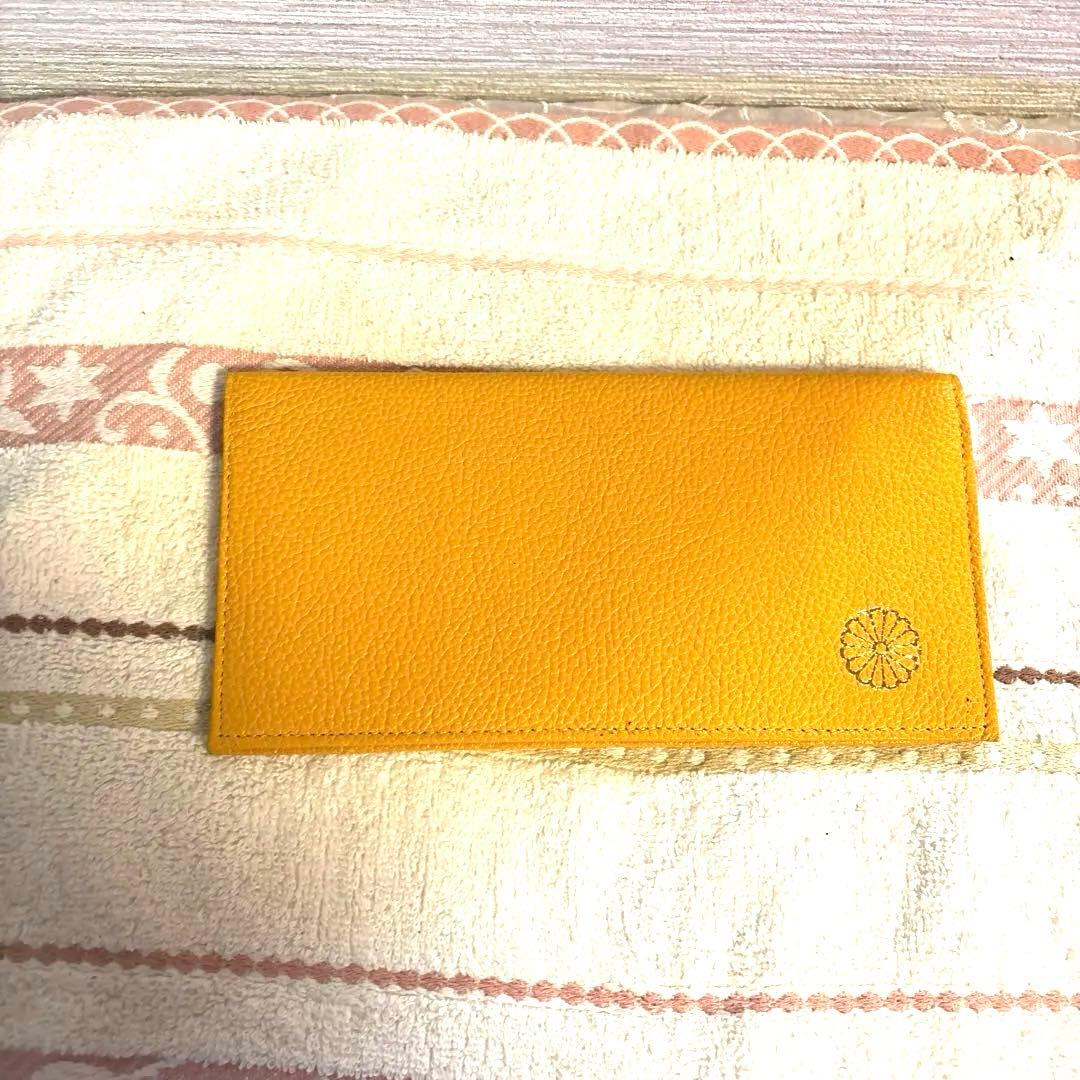 皇居　長財布　黄色　イエロー