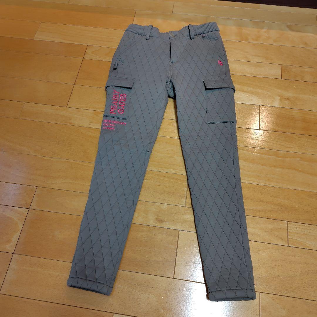 グレー ダイヤモンドキルティング パンツ サイズ1