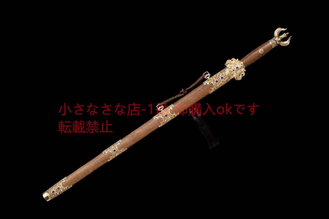 大夏竜雀瓦面模様剣  古兵器 武具 刀装具 日本刀 模造刀 居合刀
