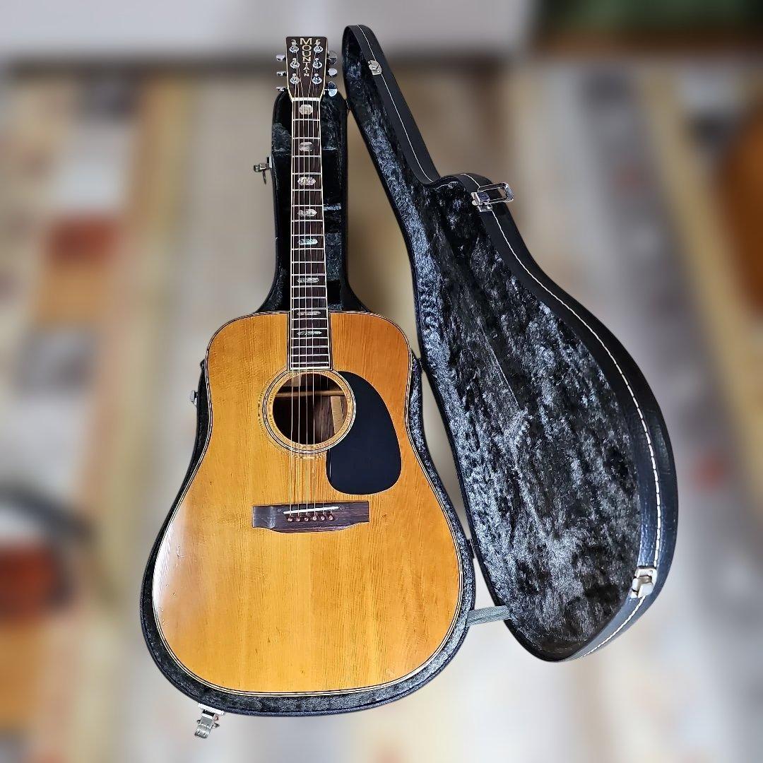 林楽器MOUNTAIN.W-500D1975年式 トップ単板、ハードケース付き