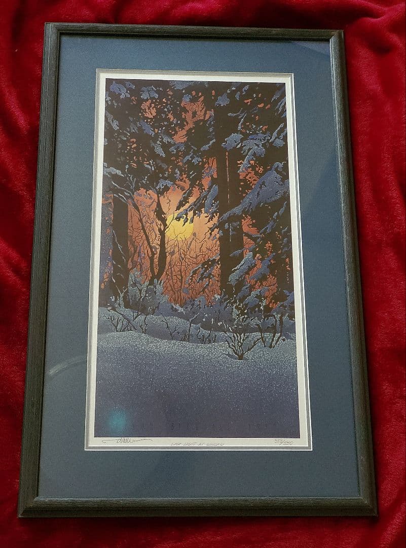 【バイロン・バードサル】額装版画『LAST LIGHT AT KINCAID』