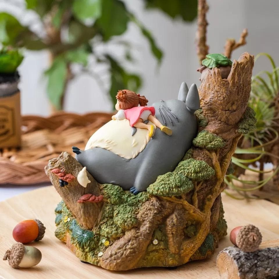スタジオジブリ となりのトトロ 陶器製オルゴール トトロとメイ 新品