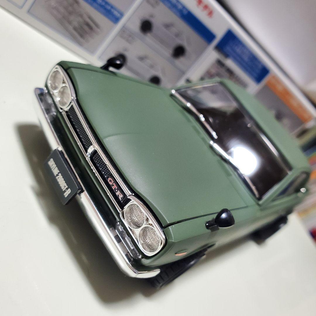 アオシマ　ニッサンGTR ハコスカ 1/24 楽プラ　完成品 キャンバー　車高短