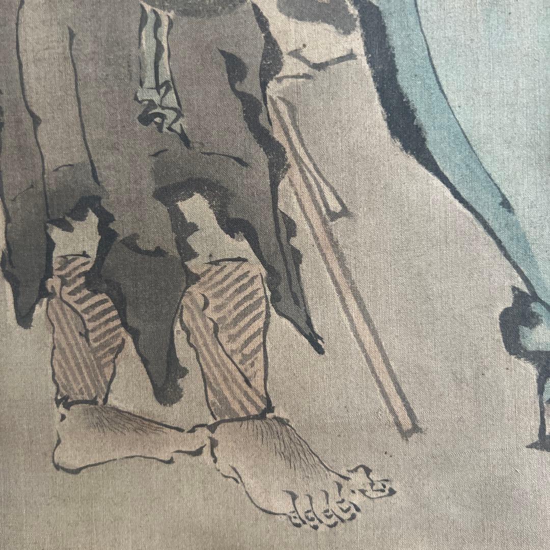 日本画 人物画 仙人　瓢　在銘　狩野常信　絹本