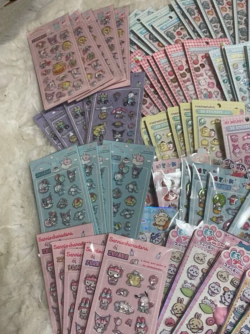 確認用 キャラクターシールセット カラフル