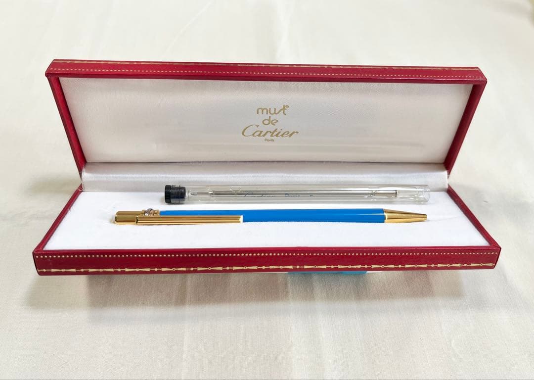 Cartier カルティエ マスト ボールペン ブルー