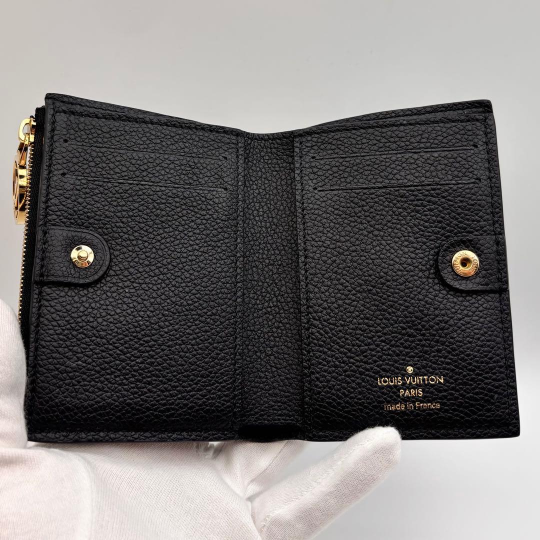 【美品】ルイヴィトン 財布 ポルトフォイユ リサ ノワール ブラック