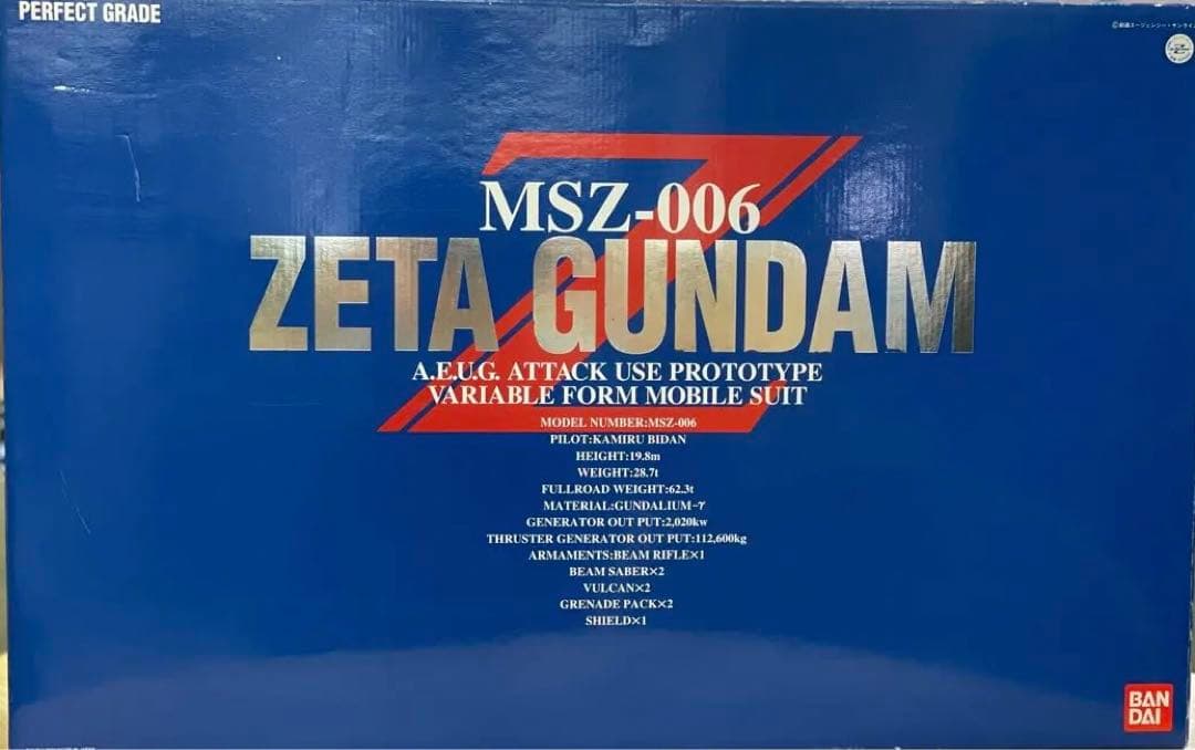 PG 1/60 Zガンダム　パーフェクトグレード　ゼータガンダム