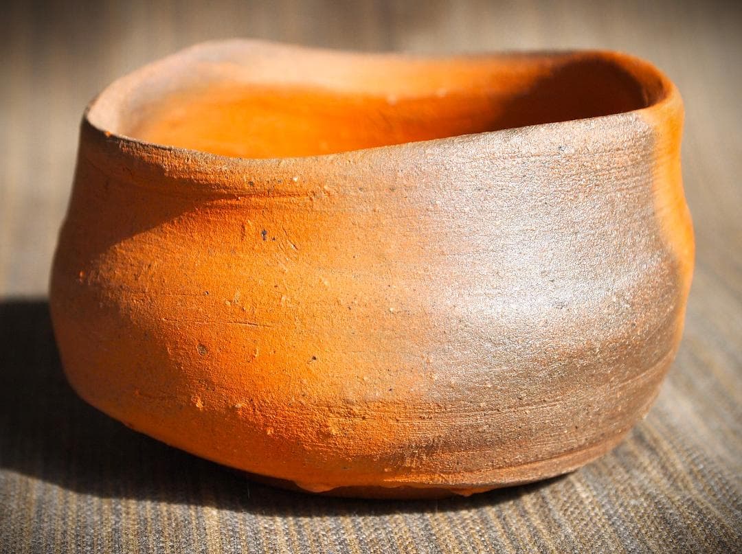 人気作家★中村和樹【師：中村真・中村六郎】★備前【窯変】ぐいのみＡＡ★共箱・布