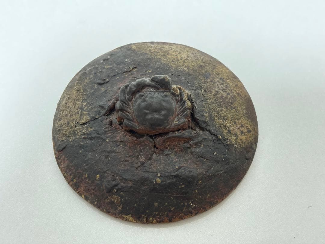 ⑯備前焼 宝瓶 登り窯 蟹 カニ かに 手びねり 急須