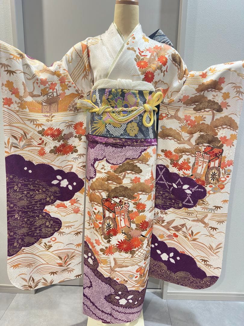 正絹　振袖　単品