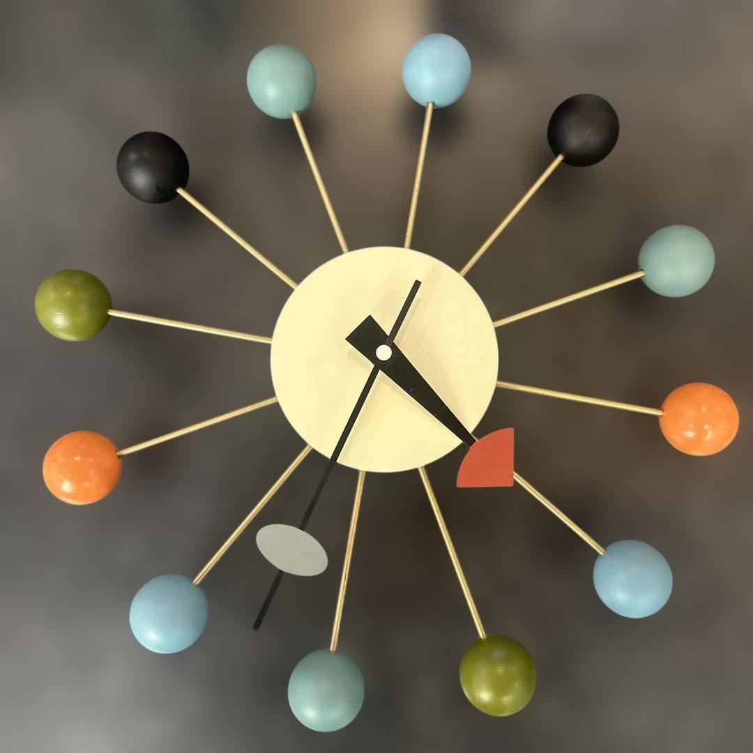 ボール・クロック ジョージネルソン リプロダクト　マルチカラー