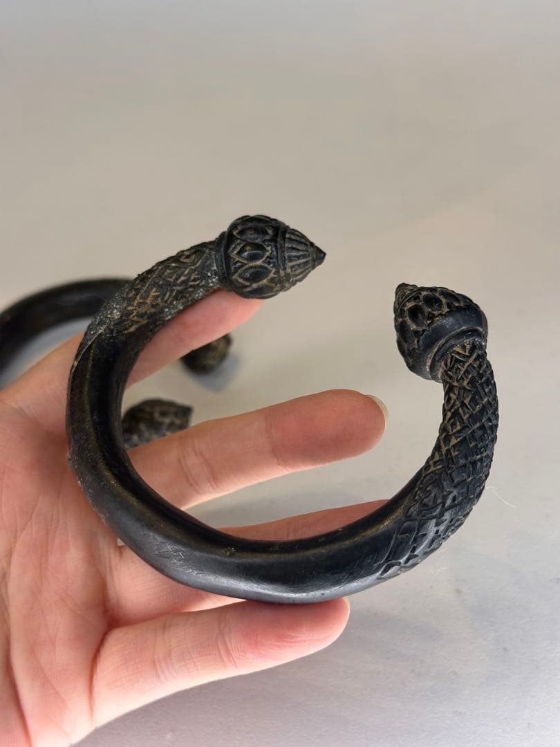 中国 铜製 円環形 門把手 取手金具 古美術