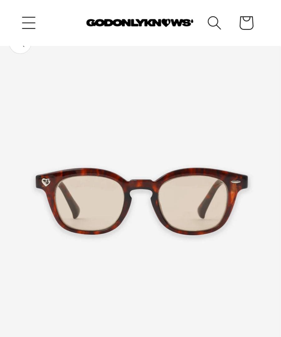 専用⭐︎GOD ONLY KNOWS ★ハートロゴサングラス BROWN 岩田