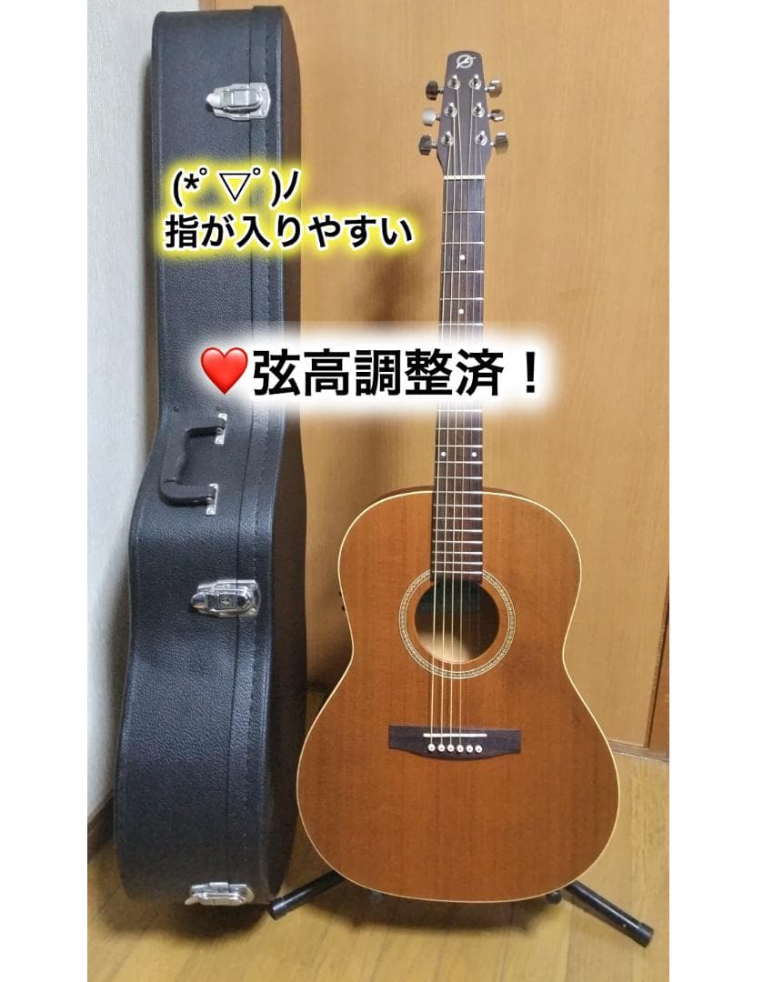 ❤️弦高調整済「シーガル S6+FOLK MEQ エレアコ 」＋ケース　指弾き良