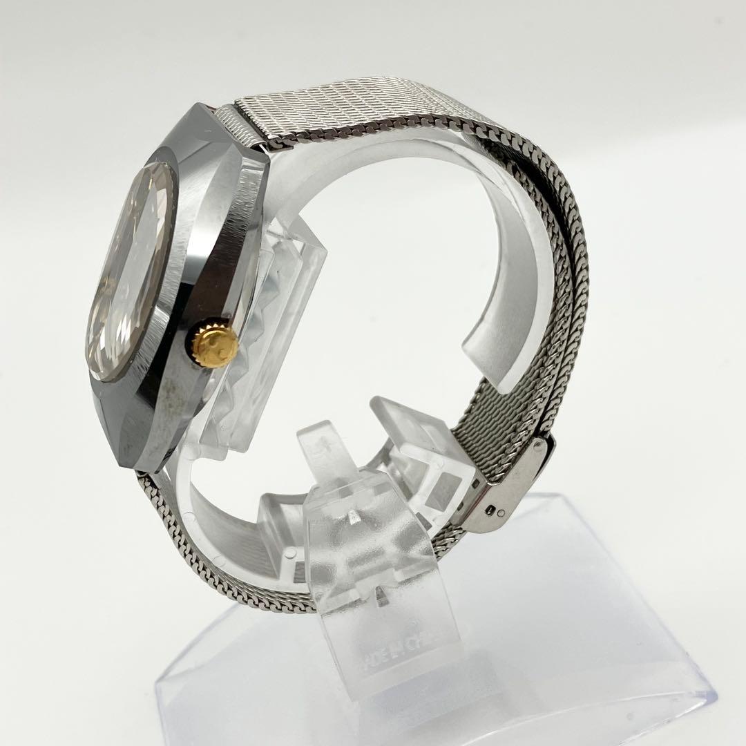 美品稼働品　テクノス タイガーボラゾン カットガラス 自動巻き　腕時計　メンズ